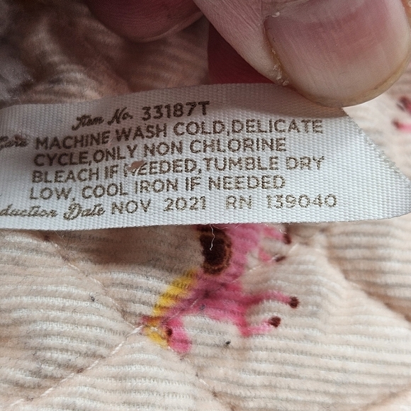 Matilda Jane Girl's 16 Vest Quilted Horse Pattern Shearling Reversable - Picture 5 of 10